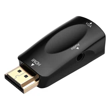 Amkle HDMI to VGA Adapter Converter Cable with Audio Cable Support HD 1080P for Xbox X360 PS3 PS4 PC Laptop TV Box Projector