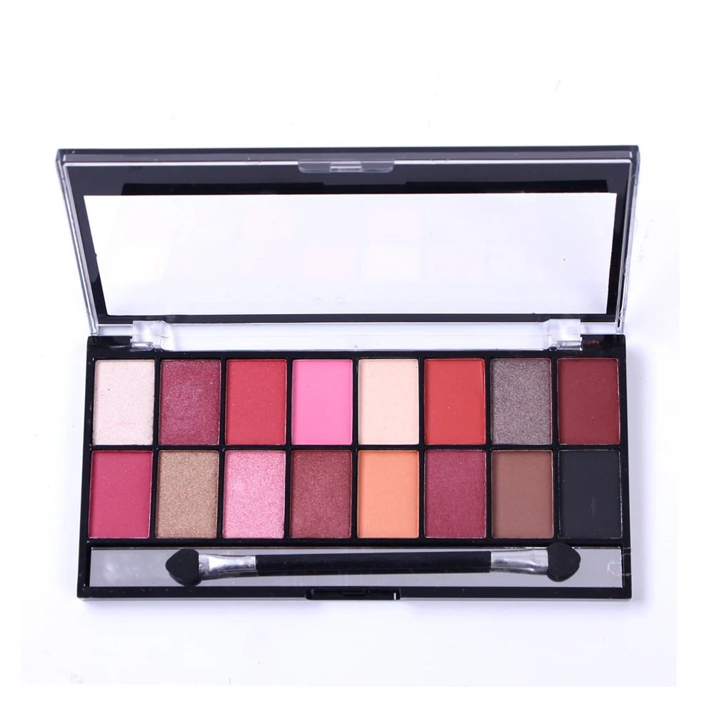 Professional Makeup 16 Colors Gliter Shiny Eyeshadow Palette Waterproof Matte Pigments Minerals Eye Shadow Nude Brown Make Up