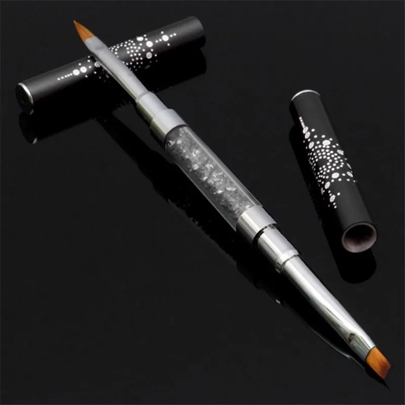 Новая двухсторонняя УФ-Гелевая Кисть для ногтей, ультратонкая ручка для рисования, стразы, инструменты для маникюра «сделай сам», золото/фиолетовый/черный