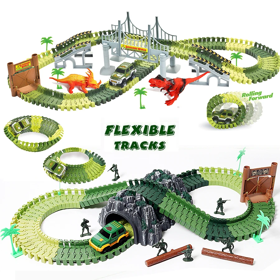 dinosaur double loop track set