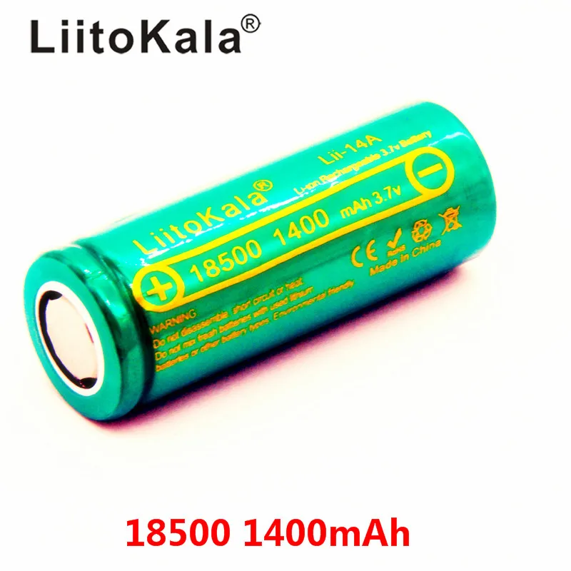 LiitoKala Lii-14A 18500 1400 mAh перезаряжаемая литиевая батарея 3,7 V яркий фонарик анти-легкий специальный литиевый аккумулятор