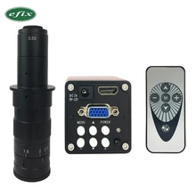 Eifx 14MP 1080P цифровой видео HDMI микроскоп камера+ 130X/180X C крепление объектива для Пайки PCB ремонт двойной дисплей Выход