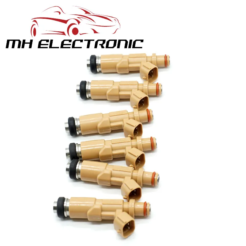 MH Электронный 6 шт./компл. Топ Топливные форсунки 23250-75090 23209-75090 для Toyota Land Cruiser RZJ95 RZJ12 Hilux Coaster 3RZFE