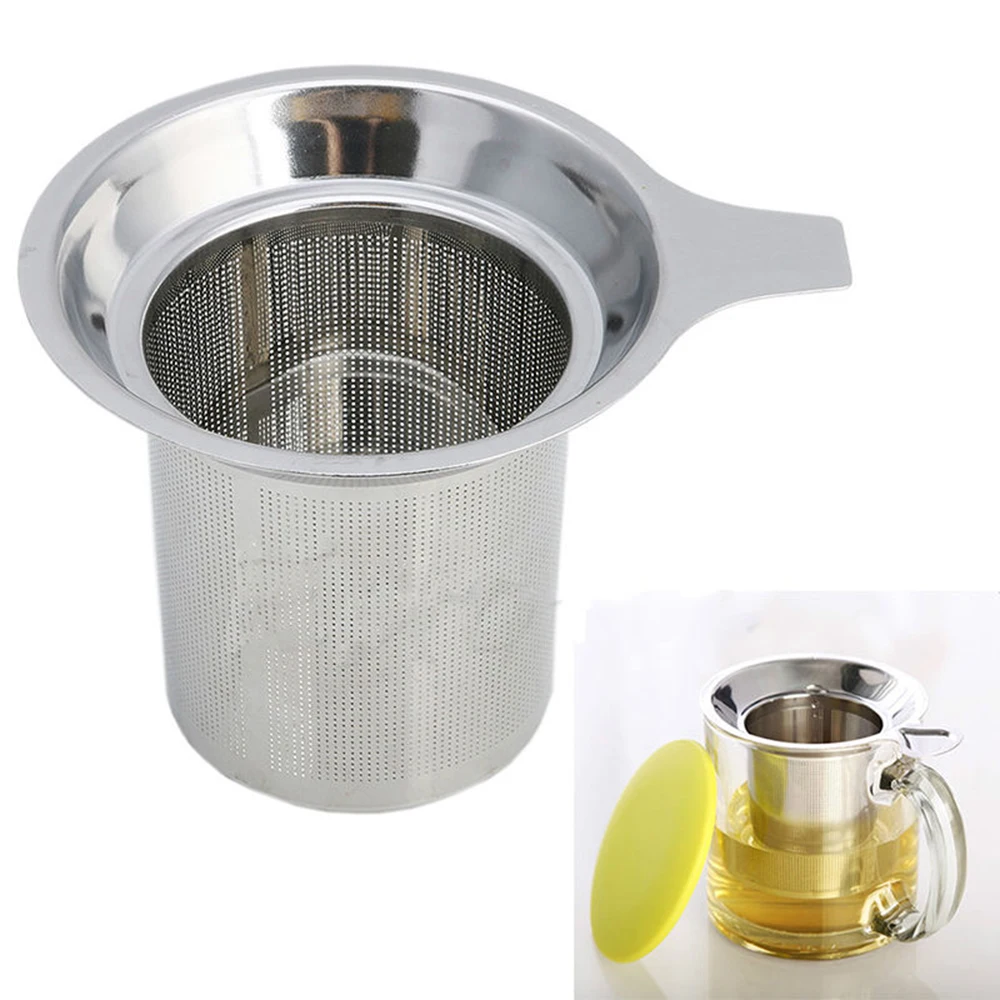New Stainless Steel Round Loose Tea Infuser teapot Filter Strainer Sieve Cup Mugin Tea