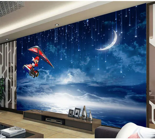 3D обои Mario fantasy sky для гостиной спальни учебы обои|3d wallpaper|background 3d wallpaperbackground |