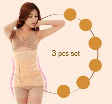 Hot Postpartum Recovery Belt Abdomen Stomach Pelic 3 Sets Underwear Fat Burning Body Shapers women s