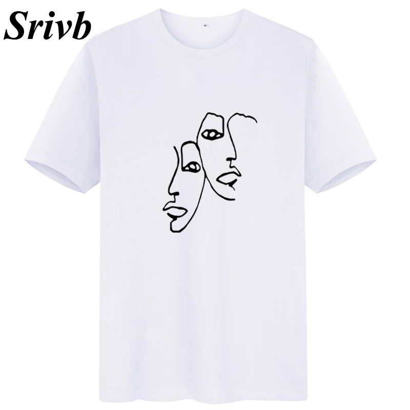 Srivb, новинка, летняя хипстерская футболка, женская, забавная, с принтом каваи, короткий рукав, для женщин, плюс размер, свободная, с круглым вырезом, женская футболка, топы - Цвет: Белый