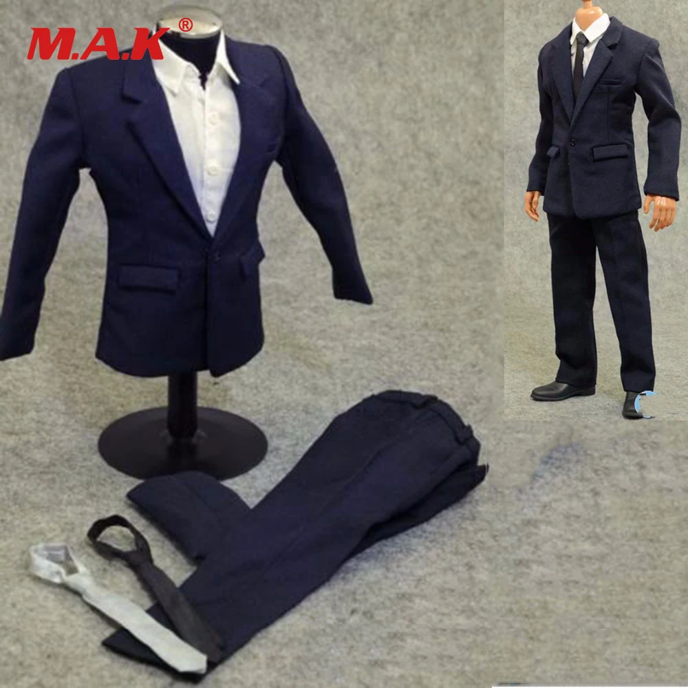 1/6 Scale Clothes Men Blue Suits Set For 12" Action Figure Body1/6