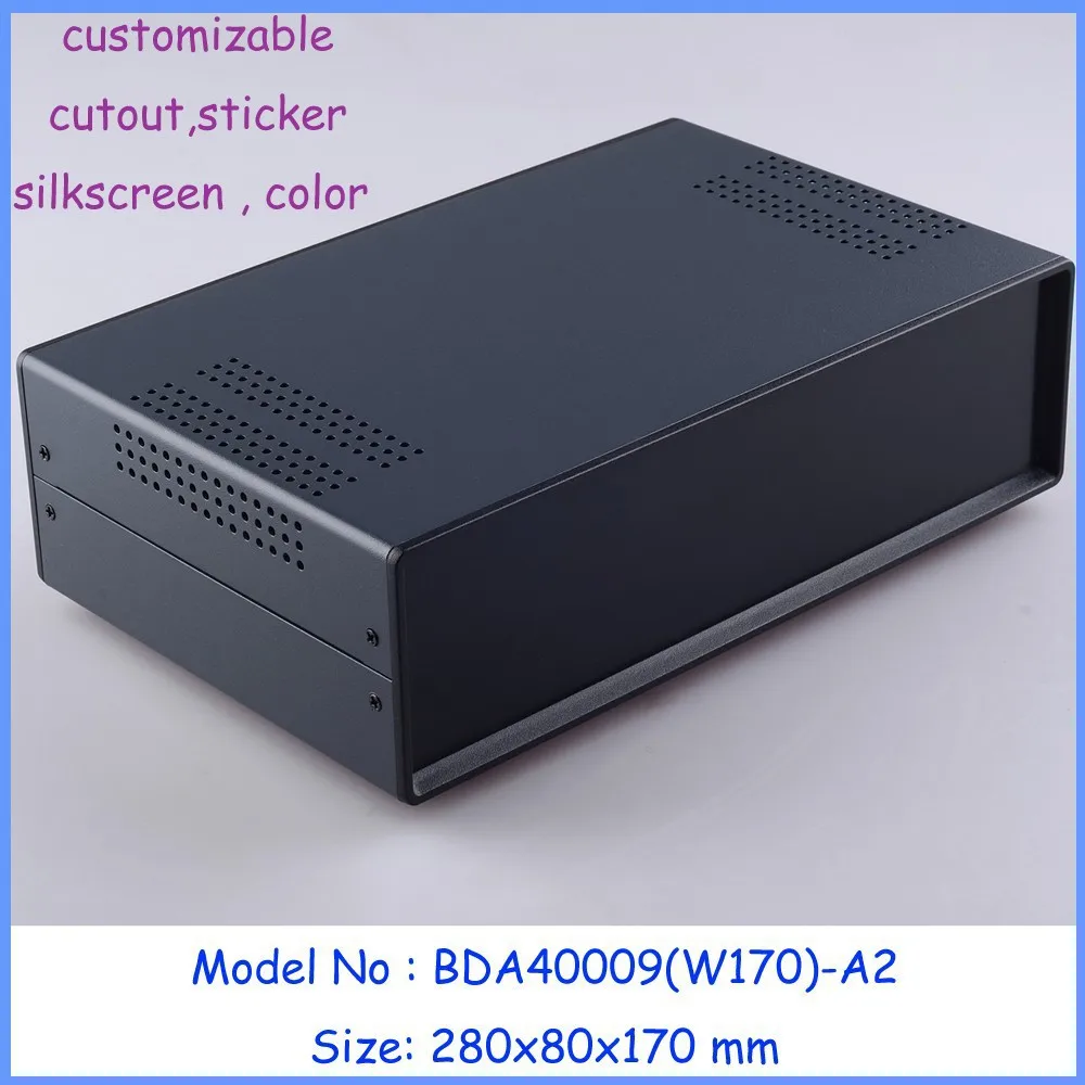 

szomk new standard iron box electronics case (1pcs ) 280x80x170mm Iron box for pcb board, electronics steel enclosure