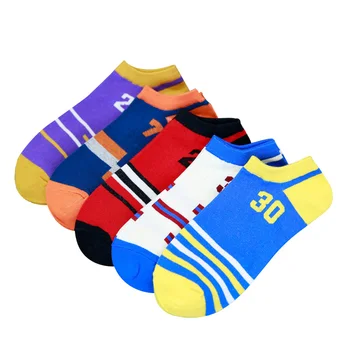 

3 Pairs Men Ankle Socks Personality Digital Striped Invisible Men Sock Funny Summer Deodorant Breathable Good Cotton Socks Meias