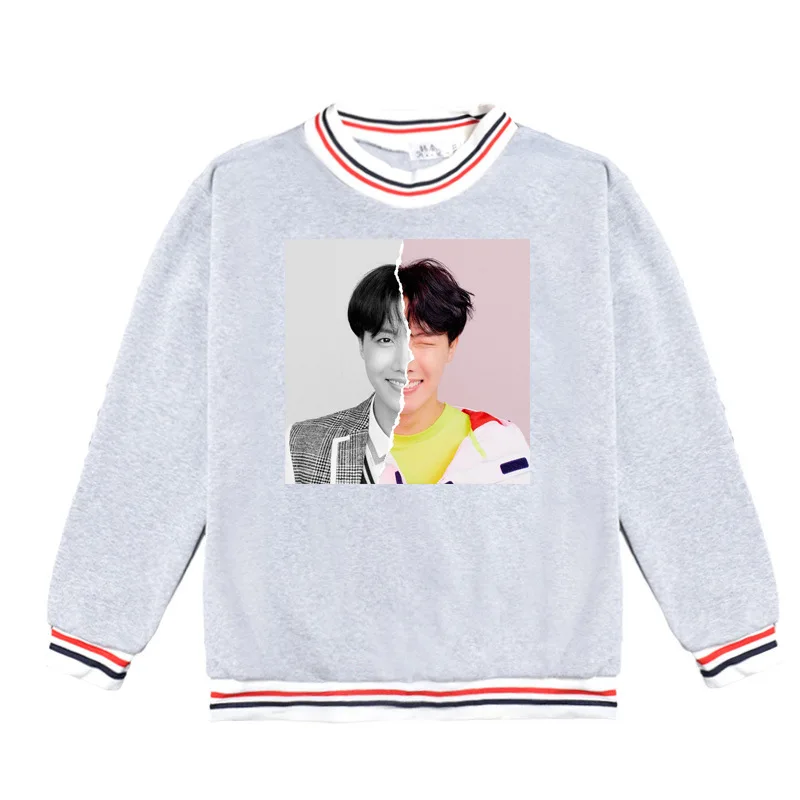 BTS Gray hoodies Bangtan Boys round neck sweatshirt bottom pullovers long-sleeve sweatshirt kpop Korean spring men women clothes BTS Gray hoodies Bangtan Boys round neck sweatshirt bottom pullovers long-sleeve sweatshirt kpop Korean spring men women clothes