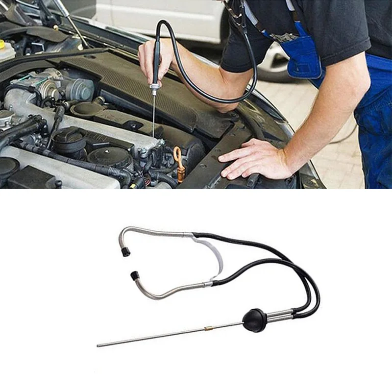 

Car Accessories Stainless Steel Cylinder Stethoscope Auto Engine Abnormal Sound Tester Diagnostic Universal Maintenance Tools