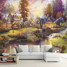 Пользовательские фото обои Томас Стиль Лесной пейзаж Фреска гостиная спальня ТВ фон украшение стены 3D Настенное панно