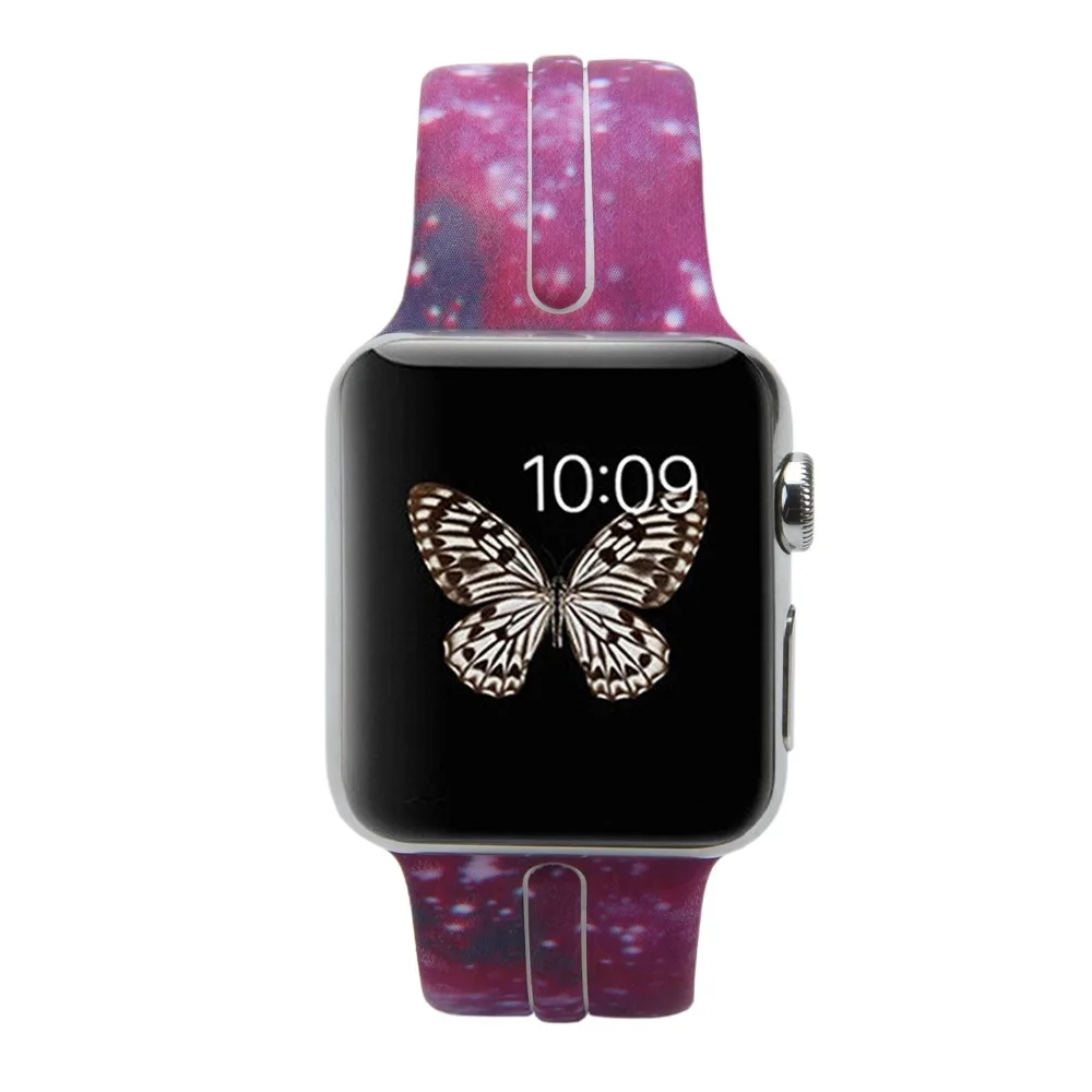 Мягкий силиконовый ремешок для часов Bemorcabo Apple Watch 4 3 2 1 44 42 38 мм Сменные аксессуары