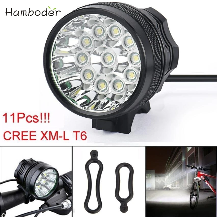 

MA 14 Hot Selling Fast Shipping LED lighting 28000LM 11 x CREE XM-L T6 LED 8 x 18650 Bicycle Cycling Light Waterproof Lamp