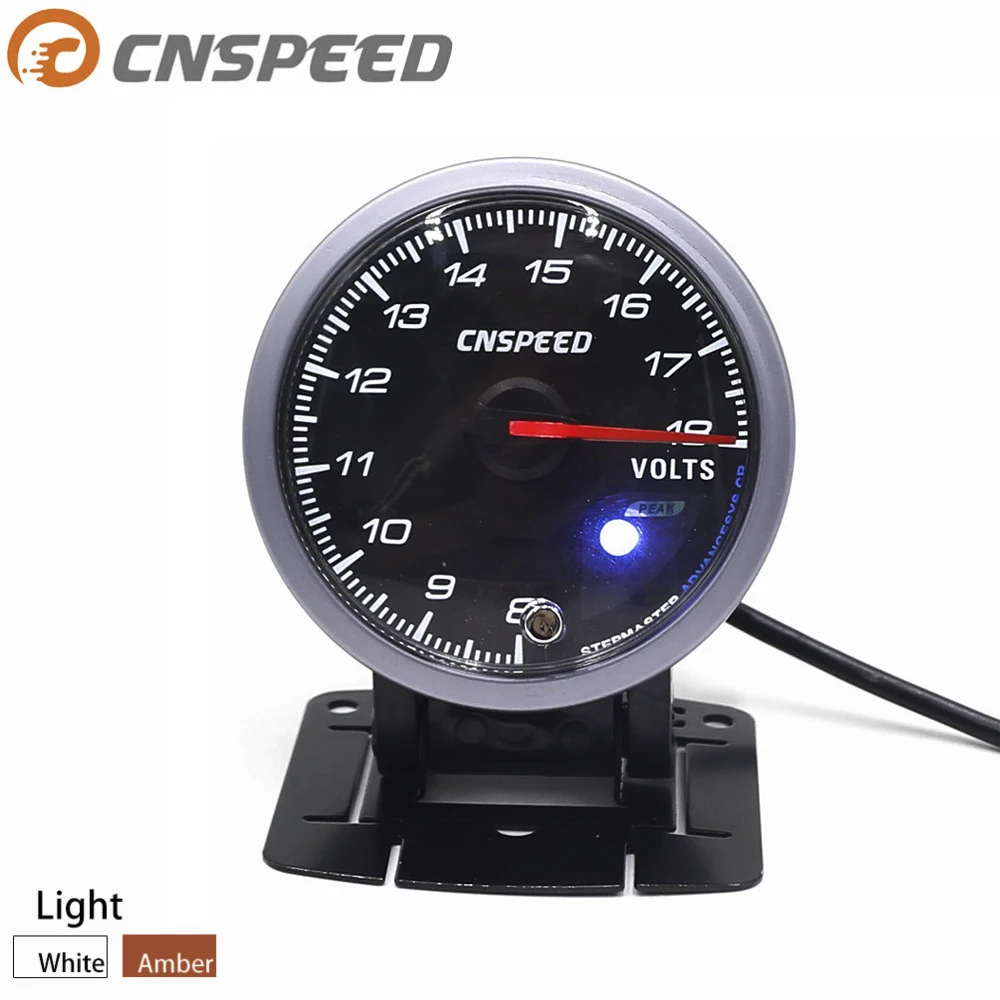 Вольтметр CNSPEED для автомобиля 60 мм 8 18 в измеритель напряжения черная поверхность