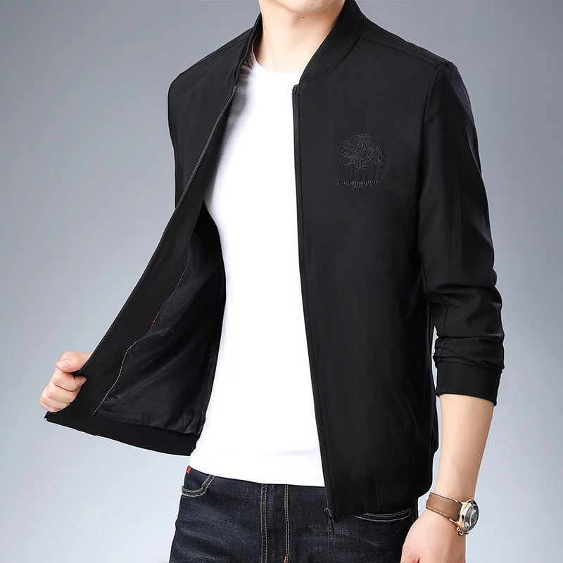 

2019 Autumn New Fashion Jackets For Men Outerwear Trend Streetwear Overcoat Black Korean Wind Breaker Casual Coat Mens Clothing