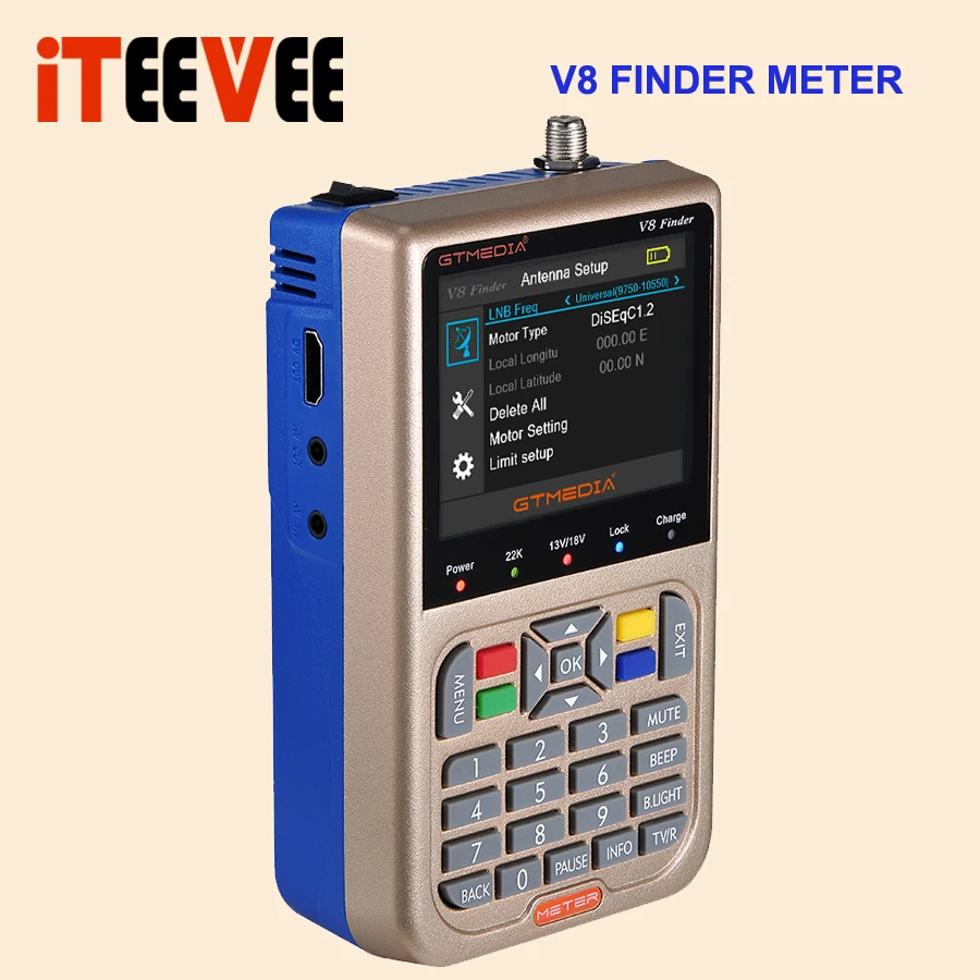 

GT MEDIA /Freesat V8 Finder Meter DVB-S2/S2X Digital Satellite Finder High Definition Sat Finder Satellite Meter Satfinder 1080P