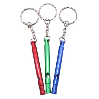 

4 pcs Outdoor Metal Multi Function Whistle With Key Ring Animal Pigeon Whistle Referee Training Survival Emergency Mini Whistle