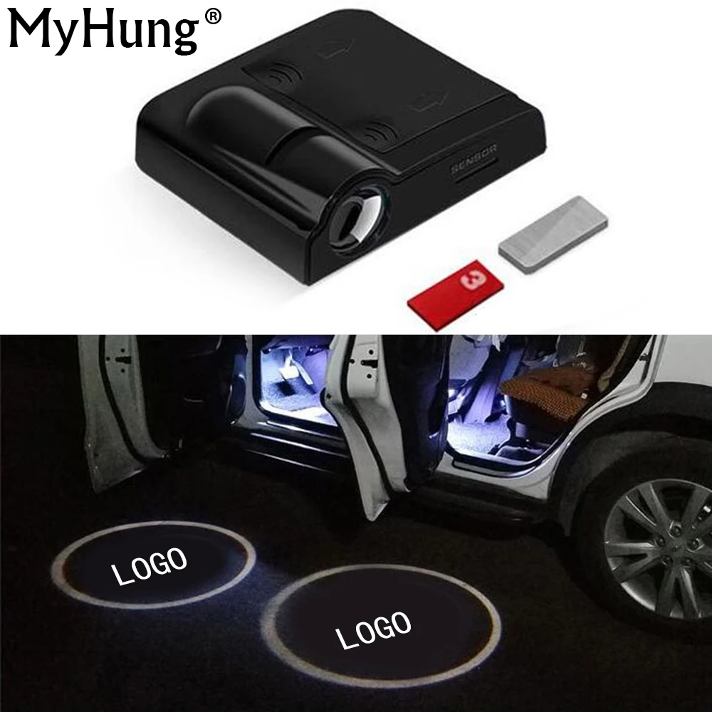 

Mini 3D LED Laser Projector Light Car Door Welcome Lamp Car Logo Shadow Printer Decor Lighting for VW BMW Audi Toyota Benz Ford