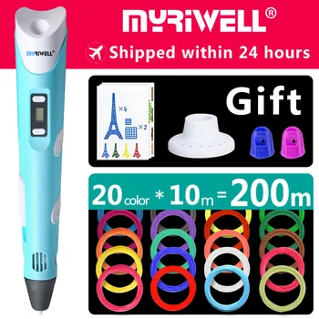 

myriwell 3d pen 3d pens,1.75mm ABS/PLA Filament, 3d model,3d printer pen-3d magic pen,Kids Christmas present birthday present