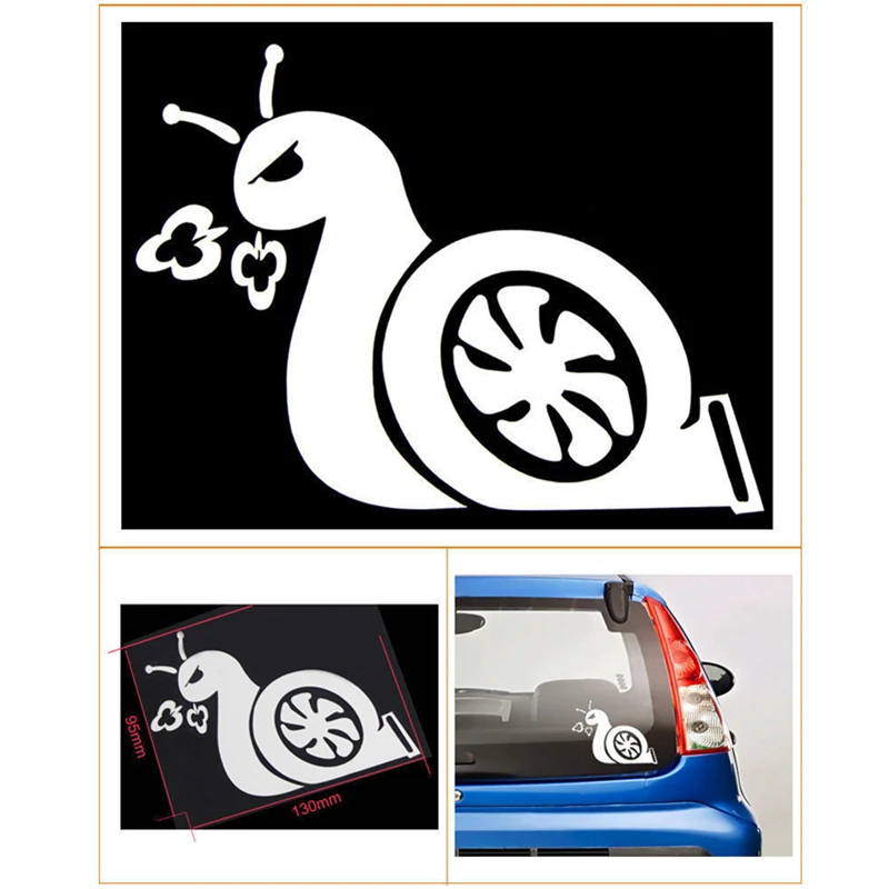 

Reinforced Accelerating Snail JDM Turbo Power Sticker Car Window Vinyl Sticker Car Decal Black / Sliver