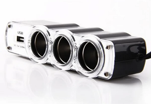 

Cigarette Lighter Socket DC 12v/24V 1 To 3 USB Power Supply Car Charger Adapter Triple Dropshipping #YL6