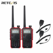 2X Walkie Talkie Retevis RT5 Dual Band VHF/UHF Mobile Amateur Radio Portable Ham Two Way Radio Transceiver+2X Speaker Mic