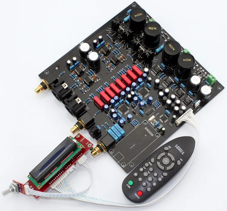 AK4497EQ * 2 + AK4118 Плата декодера DAC с мягким управлением ЖК-дисплеем/пультом