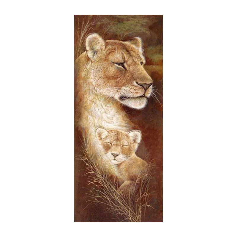 Diamond Painting Full Square Round Drill Stone Animal Tiger Giraffe Daimond Painting Wild Life Crystal Rhinestone Cross Stitch - Цвет: 3