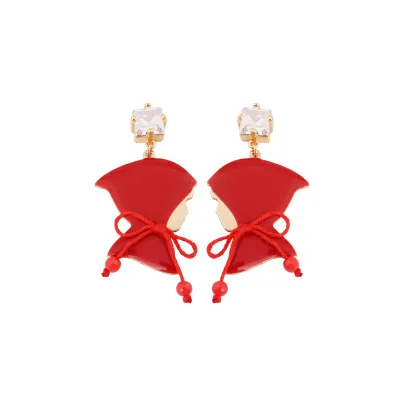 

Red Trench Coat Clip Earring Fashion Jewelry Sieraden Joyas Charm Jewellery Boucle D Oreille Earings