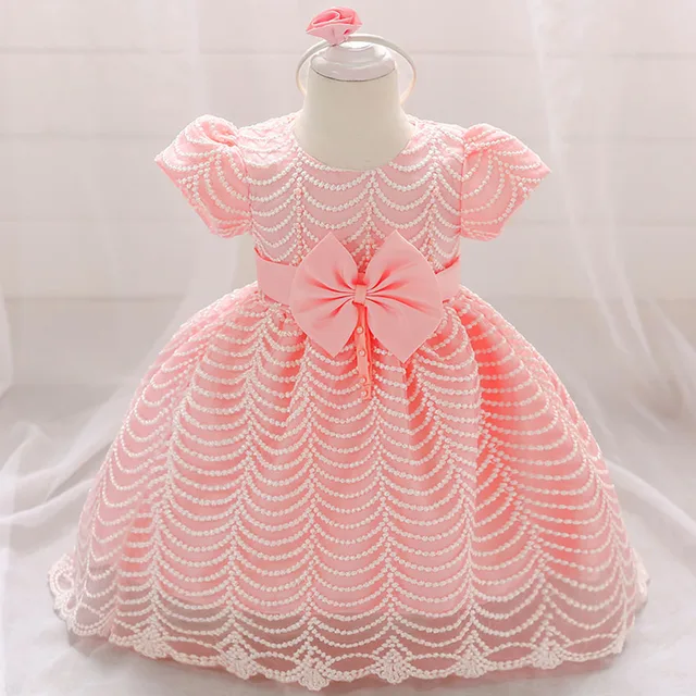 Hot Elegant Baby Clothes Girl Summer Dresses for Newborn Bow Short