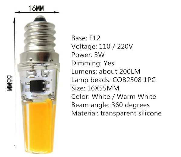 С регулируемой яркостью b15 светодиодный COB E12 E14 E17 BA15D 110V 220V G4 светодиодный E11 110V COB E14 110V e17 220v b15d светодиодный cob E17 110V BA15D 220V затемнения