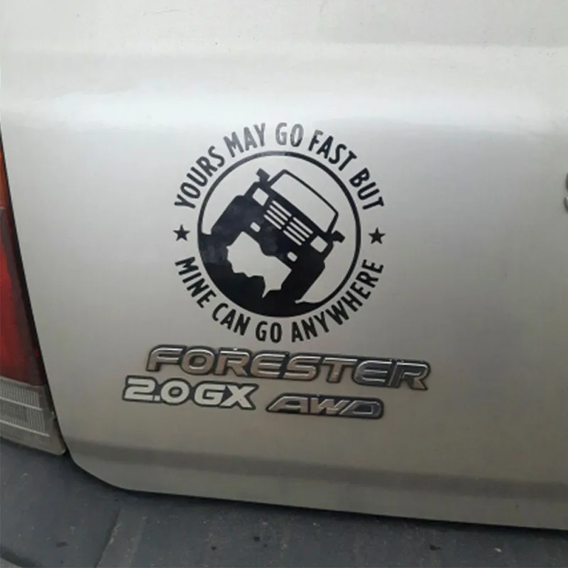 Car Stickers Yours May Go Fast But Mine Can Go Anywhere Funny Car Decal Vinyl Sticker