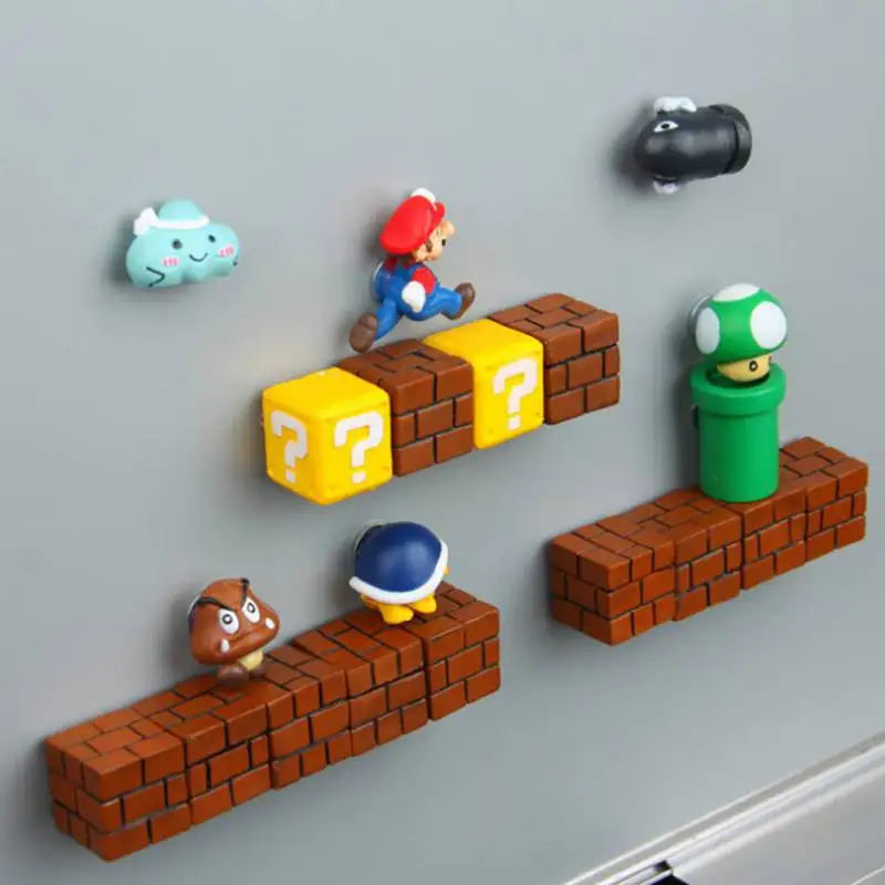 

Super Mario Fridge Magnets DIY Cartoon Fridge Magnets Home Decorative Sticker for Refrigerator Fridge Oven Home Cartoon Decor