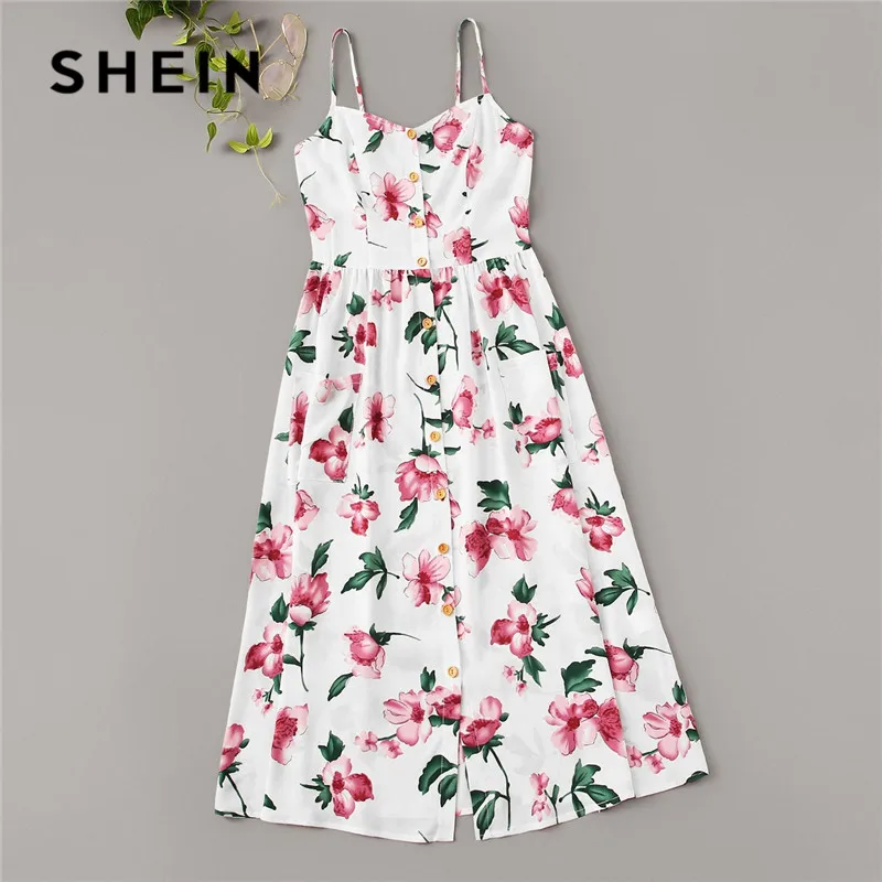 button up cami midi dress