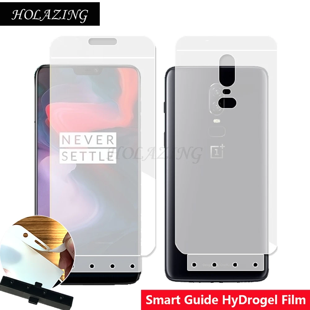 

Smart Guide Tool Soft AUTO Fixed Hydrogel Film Full Cover Screen Protector for OnePlus 6 6.28" Optional Front & Back