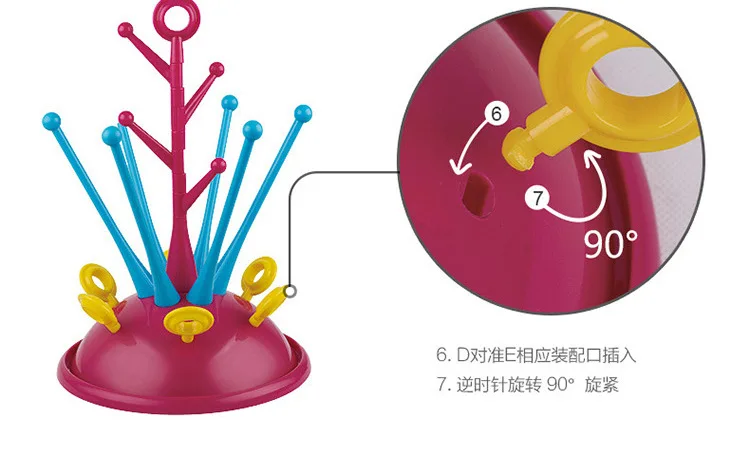 Ideacherry детские бутылочки сушилка PP+ ABS слив пустышки сушилка для сосок форма дерева полка для кормления Съемные легко очищаемые Держатели