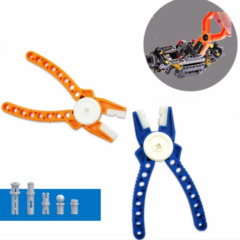 

legoinglys technic series pin pliers tongs tool parts differential gears panel Demolition of building block bricks toy sets kits
