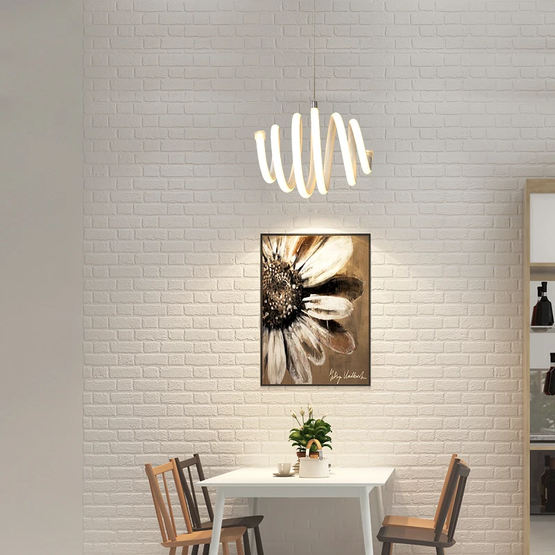 Современный светодиодный подвесной светильник для кухни, столовой, белый подвесной светильник, спальни, Круглый ролик, подвесной светильник, светодиодное освещение для кухни