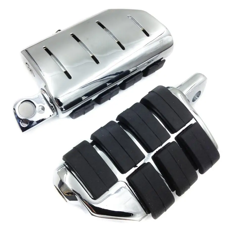 Большие подножки для Harley Fatboy Lo FLSTFB Fatboy FLSTF Freewheeler FLRT 8028 Подножка для ног Педаль заготовка резиновые части мотоцикла - Цвет: Large Foot pegs