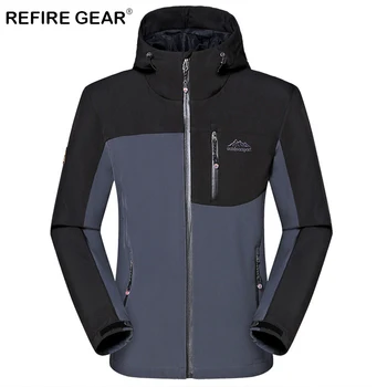 

ReFire Gear Outdoor Windbreaker Waterproof Hiking Jackets Men Winter Warm Fleece Travel Coat Male Camping Hunting Clothes Jacket