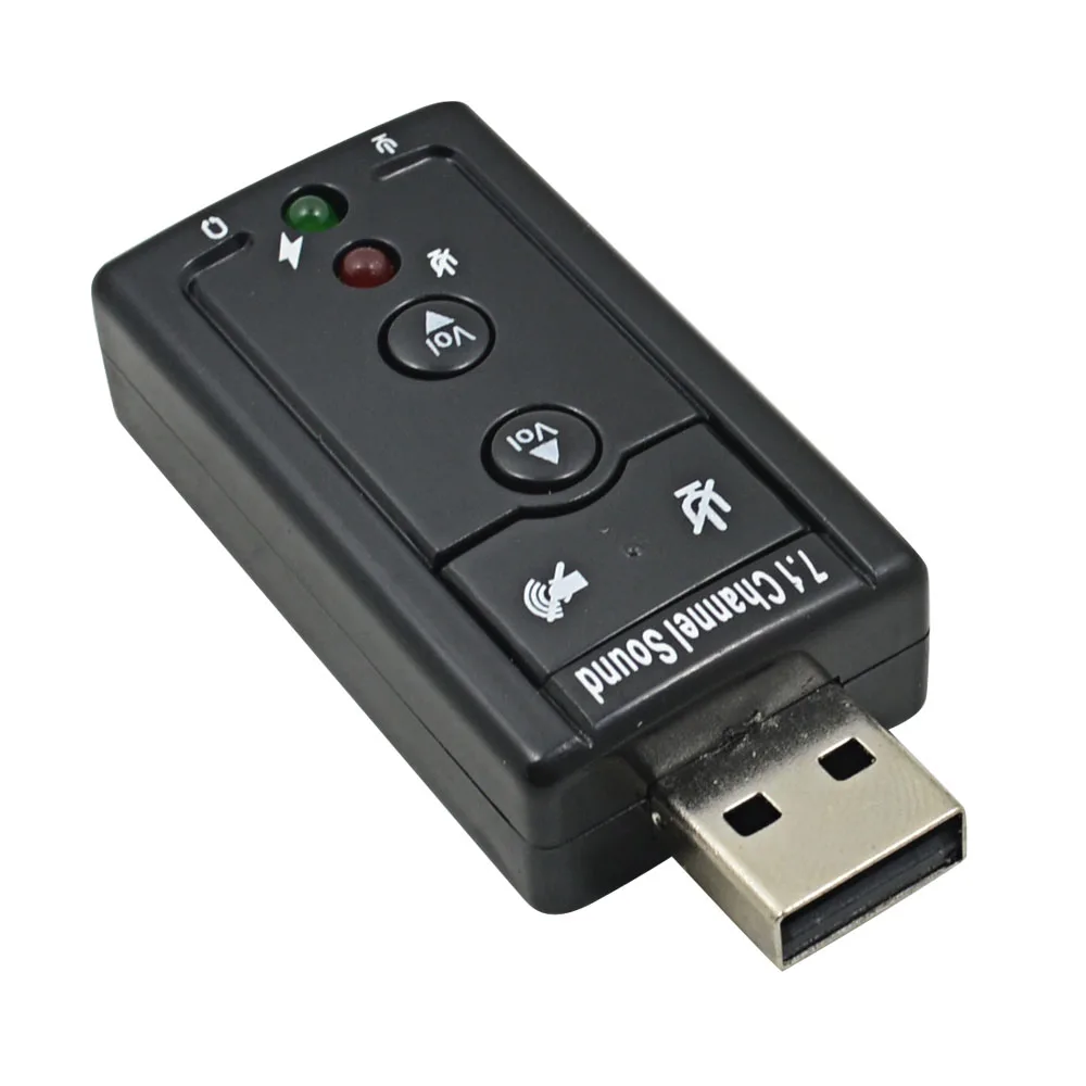 TISHRIC 7,1 внешний USB Аудио Звуковая карта адаптер Виртуальный 3D стерео микрофон наушники 3,5 мм разъем для usb 2,0 для Mac компьютер Android
