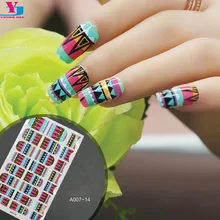 New 1 Sheet Colorful Nail Sticker French Manicure Foil Gel Nail Polish Naklejki Na Paznokcie Art Decorations Beauty Makeup Tools