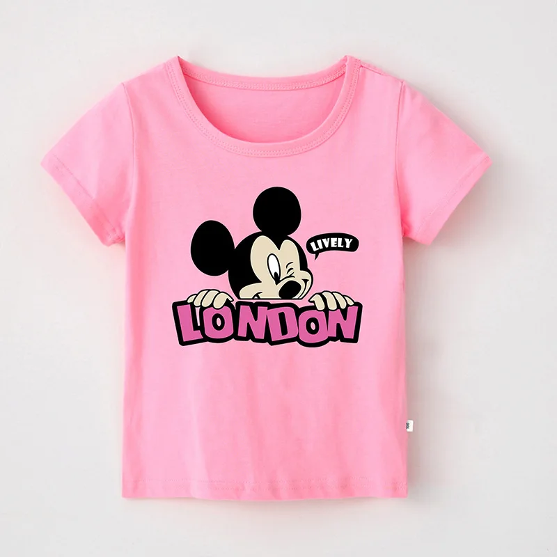 

Minnie Girls T-Shirt Pure Cotton Summer T-Shirt For Girls Lovely Toddler Kids Clothes 3-10 Years Tops Tees Children Clothing