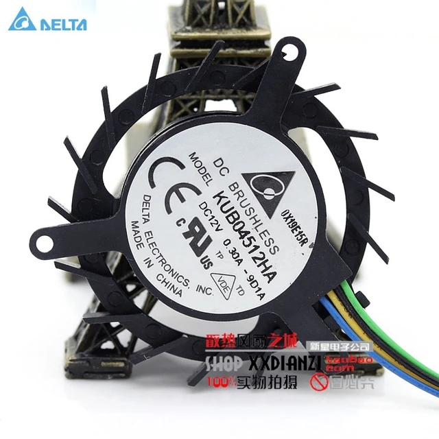 Best Offers Delta KUB04512HA 4510 4 wire PWM speed control 12V 0.3A small turbo graphics card fan Best Offers Delta KUB04512HA 4510 4 wire PWM speed control 12V 0.3A small turbo graphics card fan