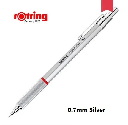 Rotring Rapid Pro 2,0 мм 0,7 мм 0,5 мм механический карандаш полностью металлический серебристый/черный автоматический карандаш для рисования - Цвет: 0.7mm  silver