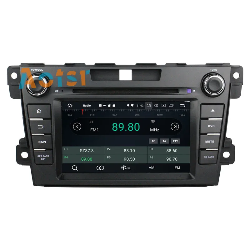 Discount 2Din Android 8.0 Car multimedia Player Autoradio GPS Navigation for Mazda CX-7 2012 2013 Octa core 4+32G 9 inch BT wifi with DVD 9