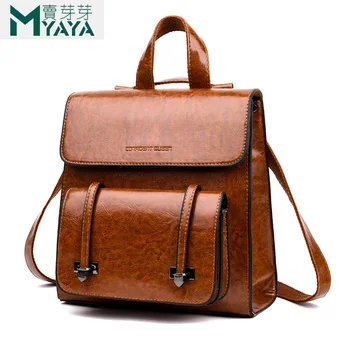 

MAIYAYA 2019 NEW Fashion Backpack Box Women Backpack PU Leather School Bag Women Casual Style A4 Paper Women Backpacks