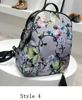 Цветочный Модный женский рюкзак высокого качества, Молодежные кожаные рюкзаки для девочек-подростков, женская школьная сумка через плечо, рюкзак mochila - Цвет: style 4
